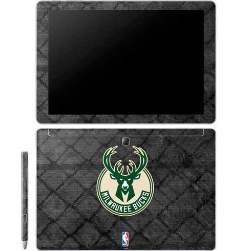 NBA Milwaukee Bucks Rusted Dark Galaxy Book 12in Skin